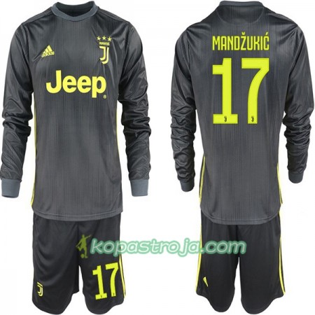 Billiga Fotbollströjor Juventus Mario Mandzukic 17 Barn Borta tröja 2018/19 Långärmad